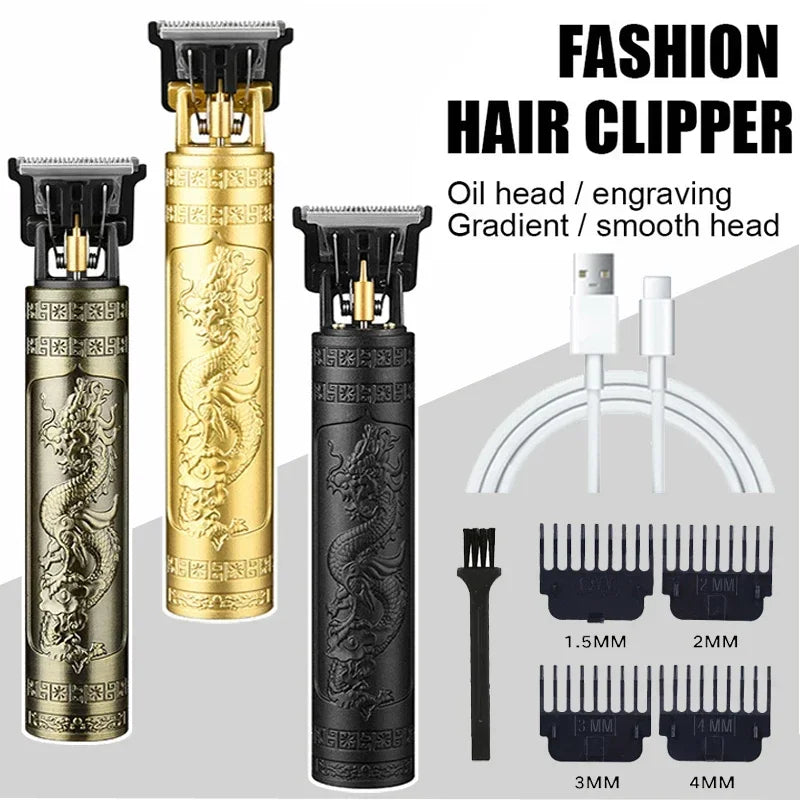 OneVender®Premium Hair Trimmer T9 | Vintage Metal Body Professional Clippers - OneVender