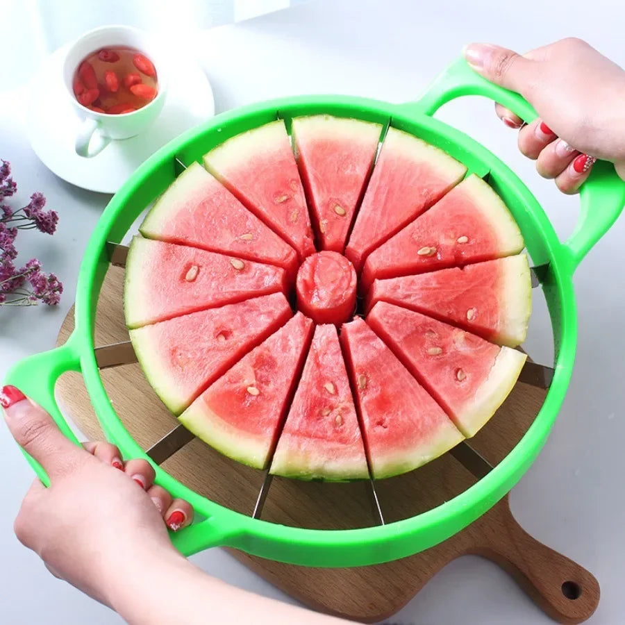 OneVender®Stainless Steel Watermelon Slicer & Cutter | Easy Fruit Cutting Tool - OneVender