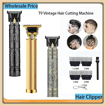OneVender®Premium Hair Trimmer T9 | Vintage Metal Body Professional Clippers - OneVender