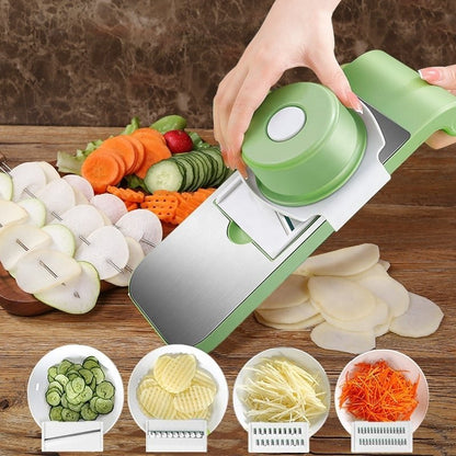 5-in-1 Stainless Steel Vegetable Cutter & Salad Maker - OneVender