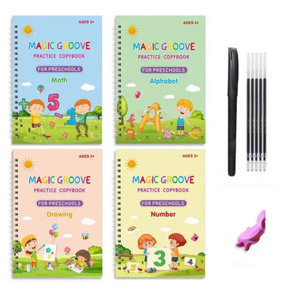 OneVender®Reusable Magic Copy Books for Kids | Handwriting Practice Set