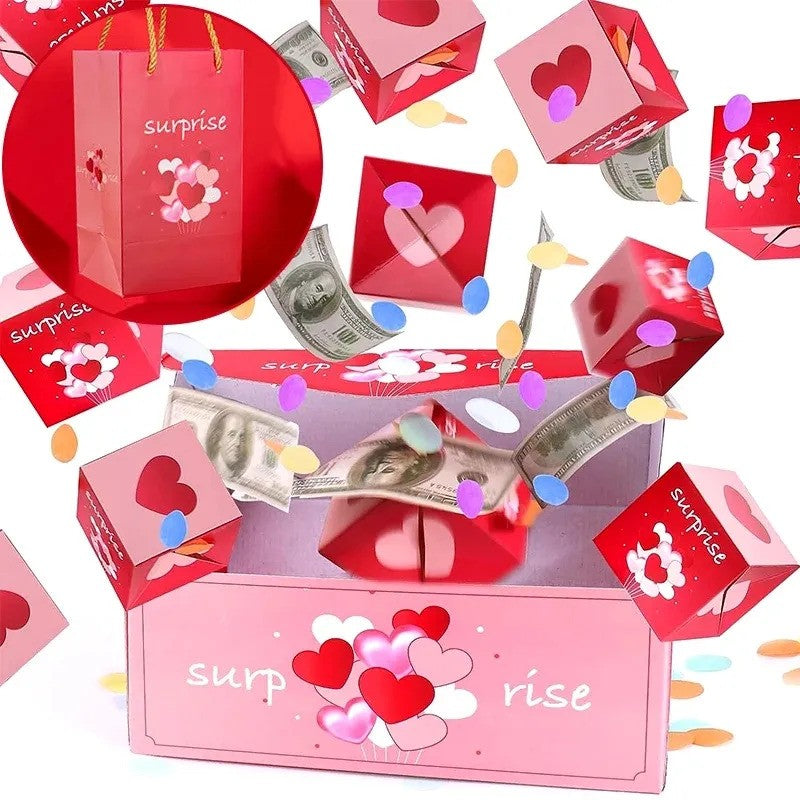 OneVender®Surprise Flying Gift Box with Explosion Cards | Unique Personalized Gift - OneVender