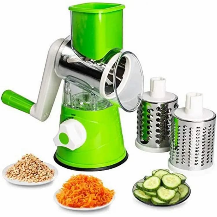 OneVender®Multifunctional Vegetable Cutter | Tabletop Drum Grater 3-in-1 - OneVender