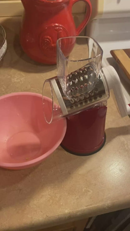 OneVender®Multifunctional Vegetable Cutter | Tabletop Drum Grater 3-in-1